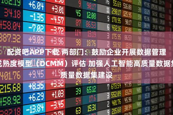 配资吧APP下载 两部门：鼓励企业开展数据管理能力成熟度模型（DCMM）评估 加强人工智能高质量数据集建设