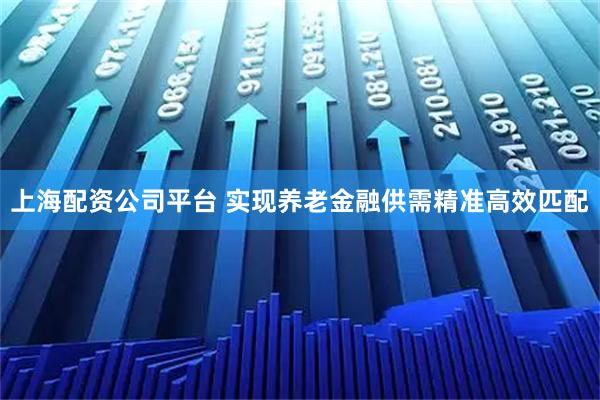 上海配资公司平台 实现养老金融供需精准高效匹配